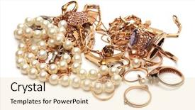  Presentation with white gold wedding - Beautiful theme featuring jewelry ear rings - gold ornaments isolated backdrop and a  colored foreground