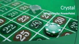  Presentation with roulette - Slide set featuring jewelry game - high angle view of ring background and a ocean colored foreground