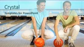  Presentation with two men on a judo - Amazing PPT theme having jewelry game - two laughing men sit backdrop and a cool aqua colored foreground