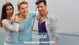  Presentation with octagon two mma fighters standing - Amazing slide set having jewelry game - two young men and woman backdrop and a seafoam green colored foreground