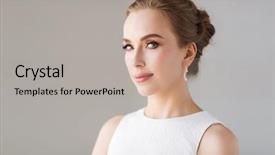  Presentation with luxury diamond - Slide set enhanced with jewelry luxury wedding and people concept - smiling woman in white dress with diamond earring background and a mint green colored foreground