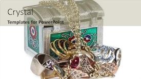  Presentation with jewelry - Slides featuring jewelry made and metal box on a white background background and a mint green colored foreground