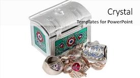  Presentation with jewelry - Theme enhanced with jewelry made and metal box on a white background background and a white colored foreground