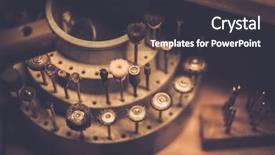  Presentation with workplace - Amazing presentation design having preformance - different goldsmiths tools backdrop and a dark gray colored foreground