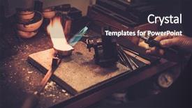  Presentation with liquid - Beautiful slide deck featuring crucible with gasoline burner backdrop and a dark gray colored foreground