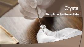  Presentation with workshop - Theme having jewelry manufacturing - jeweler working in workshop closeup background and a violet colored foreground