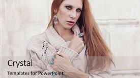  Presentation with ethnic costumes - PPT theme with jewelry on model ethnic ring background and a light gray colored foreground