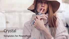  Presentation with jewelry - Beautiful PPT theme featuring jewelry on model ethnic ring backdrop and a light gray colored foreground