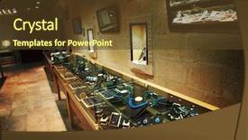  Presentation with jewelry - PPT theme featuring jewelry store background and a tawny brown colored foreground