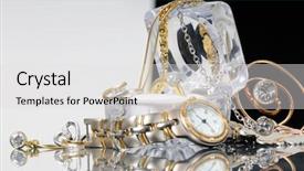  Presentation with jewelry gold - Presentation design with jewelry background and a light gray colored foreground