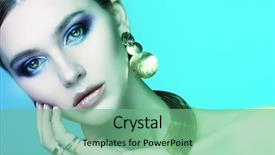  Presentation with fashion - PPT theme having jewerly - beautiful fashion model wearing elegant background and a seafoam green colored foreground