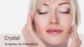  Presentation with white and black woman climbing ladders - Audience pleasing presentation design consisting of jewerly - beautiful woman with isolated backdrop and a soft green colored foreground