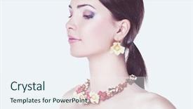  Presentation with background - Slides with jewerly - beautiful woman with isolated background and a sky blue colored foreground