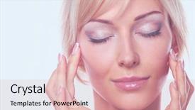  Presentation with woman in maze - Presentation theme featuring jewerly - beautiful woman with isolated background and a lemonade colored foreground