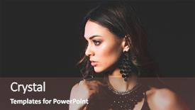  Presentation with black woman - PPT layouts consisting of jewerly - portrait of a beautiful woman background and a tawny brown colored foreground