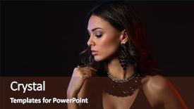  Presentation with woman colored parachute - Theme consisting of jewerly - portrait of a beautiful woman background and a tawny brown colored foreground