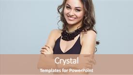  Presentation with gray - Colorful slide set enhanced with jewerly - portrait of a beautiful woman backdrop and a  colored foreground