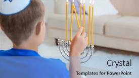  Presentation with jewish - Beautiful PPT layouts featuring jewish boy lightning menorah backdrop and a light blue colored foreground
