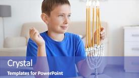  Presentation with jewish - Audience pleasing slide deck consisting of jewish boy lightning menorah backdrop and a  colored foreground