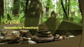  Presentation with jewish - Slide deck consisting of jewish-cemetery-in-lesko-poland background and a tawny brown colored foreground