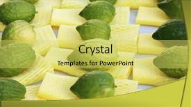  Presentation with ritual - Theme consisting of jewish holiday of sukkot ritual background and a yellow colored foreground