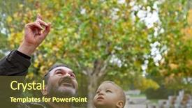  Presentation with jewish - PPT layouts consisting of jewish man - grandfather holding a child background and a tawny brown colored foreground