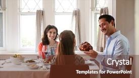  Presentation with jewish - Cool new slide deck with jewish man holding challah bread backdrop and a tawny brown colored foreground