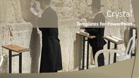  Presentation with jewish - Amazing presentation theme having jewish-men-praying backdrop and a coral colored foreground