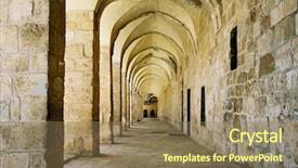  Presentation with israel - Presentation theme with jewish temple - colonnade in israel background and a coral colored foreground