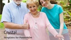  Presentation with grandparents - Slides with jewish woman - happy grandparents enjoying time background and a lemonade colored foreground