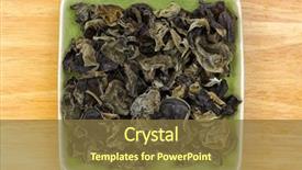  Presentation with fungus - Amazing theme having jews - dried chinese edible black fungus backdrop and a tawny brown colored foreground