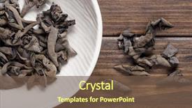  Presentation with grain in ear - Colorful presentation design enhanced with jews - dried jew's-ear backdrop and a tawny brown colored foreground