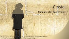  Presentation with western - Theme consisting of jews - jerusalem israel at the western background and a lemonade colored foreground