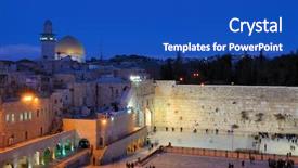  Presentation with rock wall - Beautiful presentation featuring jews - western wall known backdrop and a cobalt blue colored foreground