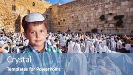 Presentation with blessing - Presentation consisting of jews-praying-at-the-western background and a teal colored foreground