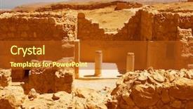  Presentation with sea - Cool new PPT theme with jews romans - ruins at masada with dead backdrop and a crimson colored foreground