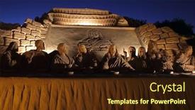  Presentation with disciples - Presentation theme enhanced with jezus-christ-with-his-disciples background and a wine colored foreground