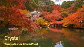  Presentation with maple - Cool new presentation design with ji temple with colorful maple backdrop and a tawny brown colored foreground