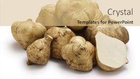  Presentation with mexican - PPT theme featuring jicama-is-a-crispy-slightly background and a coral colored foreground