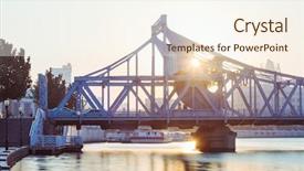  Presentation with resort - Colorful PPT layouts enhanced with jiefang bridge is a famous backdrop and a  colored foreground