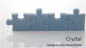  Presentation with puzzle team - Cool new theme with jig saw puzzle joined together backdrop and a light gray colored foreground