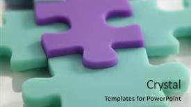  Presentation with puzzle team - Audience pleasing slide deck consisting of jig saw puzzle joined together backdrop and a mint green colored foreground