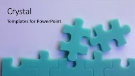  Presentation with puzzle team - Colorful slide deck enhanced with jig saw puzzle joined together backdrop and a light blue colored foreground