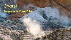  Presentation with hot springs - Cool new slide deck with jigokudani-known-in-english backdrop and a tawny brown colored foreground