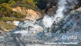  Presentation with hot springs - PPT theme enhanced with jigokudani-known-in-english background and a gray colored foreground