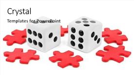 Presentation with human resources puzzle - Beautiful theme featuring jigsaw cube - dices and puzzle isolated backdrop and a white colored foreground