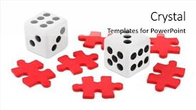  Presentation with flag puzzle - Colorful presentation theme enhanced with jigsaw cube - dices and puzzle isolated backdrop and a white colored foreground