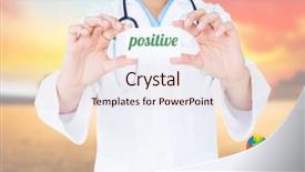  Presentation with scene - Presentation featuring jigsaw medical - word positive and doctor holding background and a lemonade colored foreground