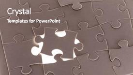  Presentation with puzzle - Audience pleasing PPT theme consisting of jigsaw pieces - puzzle piece backdrop and a gray colored foreground