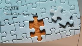  Presentation with last - Presentation design with puzzle background one last piece background and a light blue colored foreground